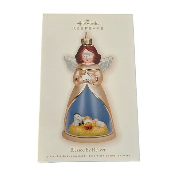 Hallmark Blessed by Heaven Angel Glass Keepsake Christmas Ornament 2009 - Picture 1 of 7